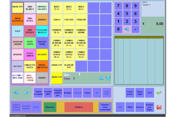 horecatouch logiciel fiscal agréé exemple d'écran
